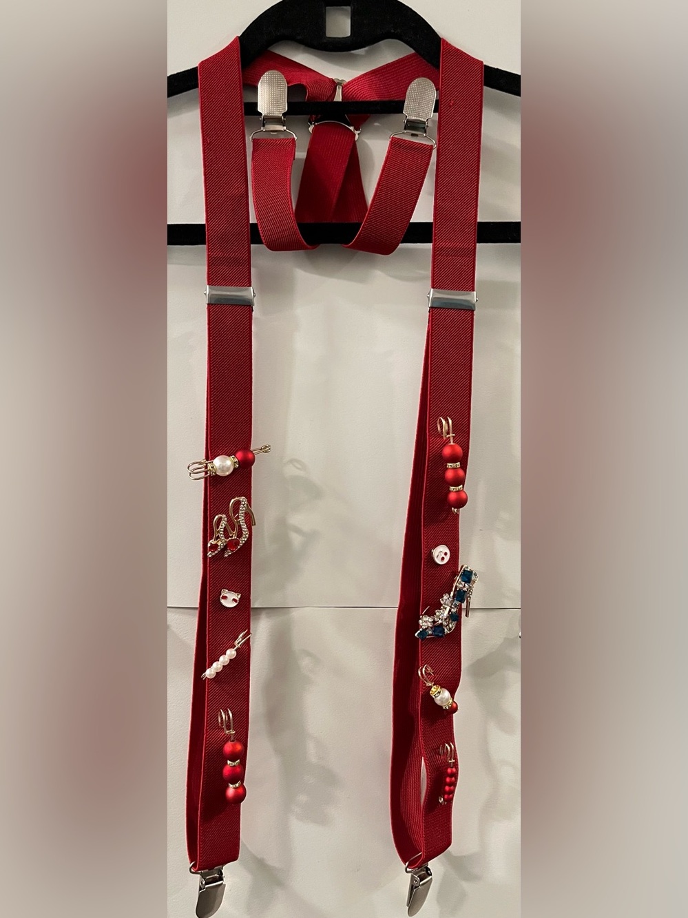Unisex Embellished Suspenders